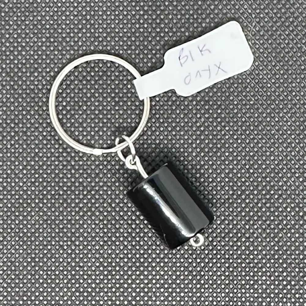 Black Onyx keychain handmade